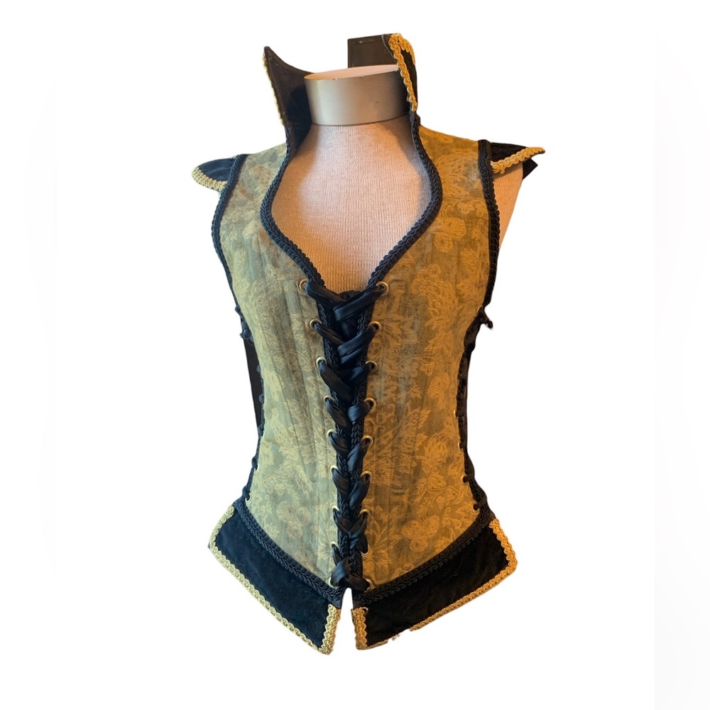 Handmade Brocade Steampunk Adjustable Corset - Picture 11 of 11